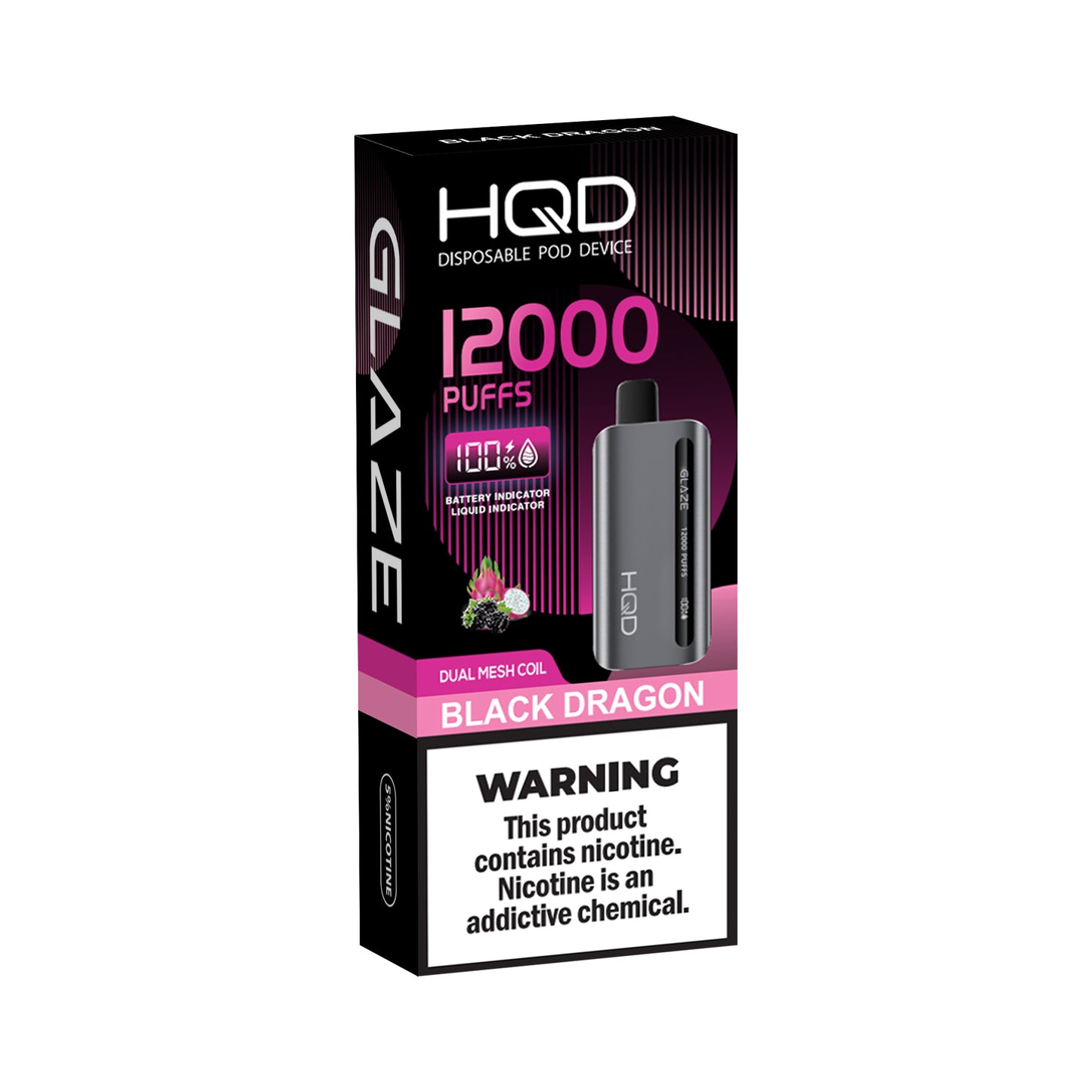 HQD Glaze |  5% | 12000 Puffs