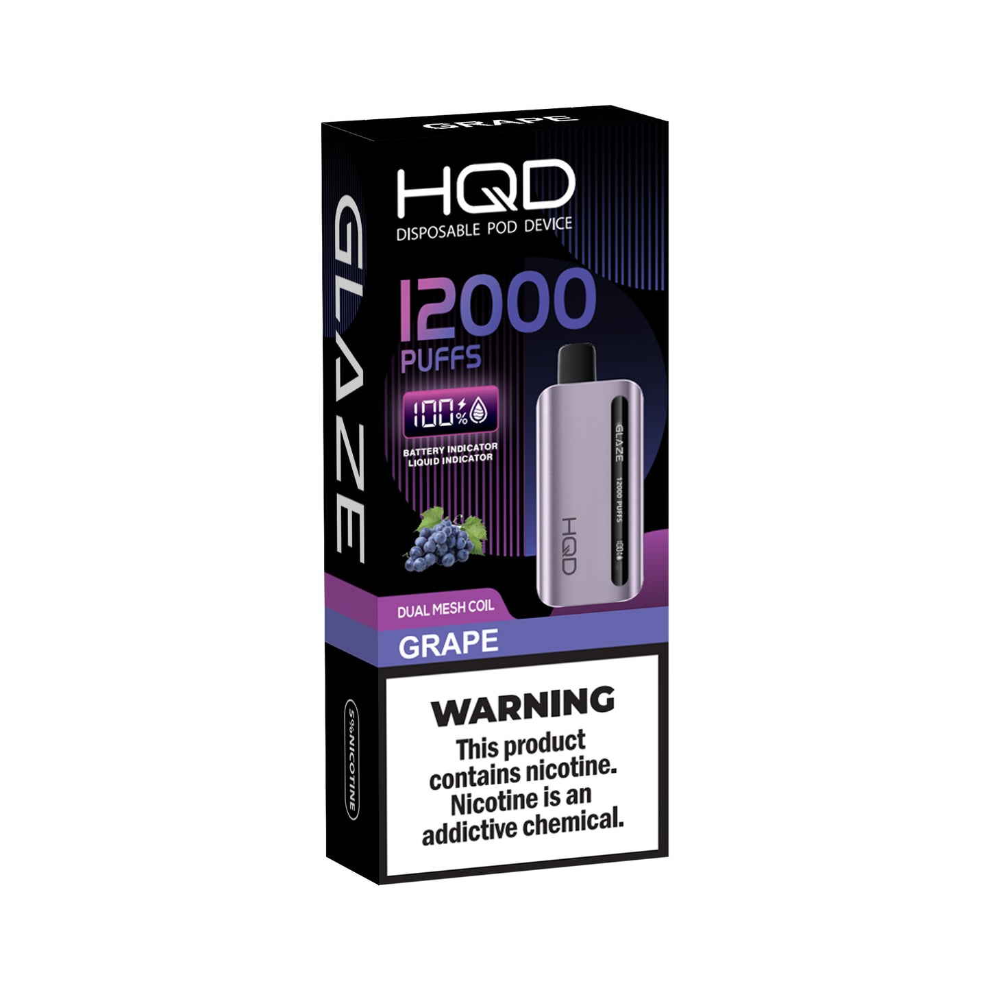 HQD Glaze |  5% | 12000 Puffs