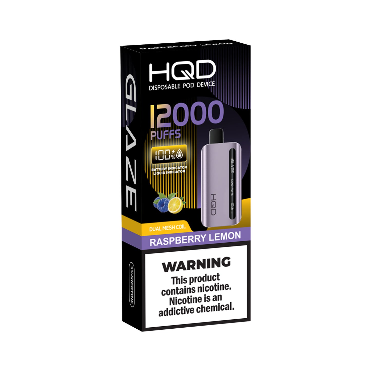 HQD Glaze |  5% | 12000 Puffs
